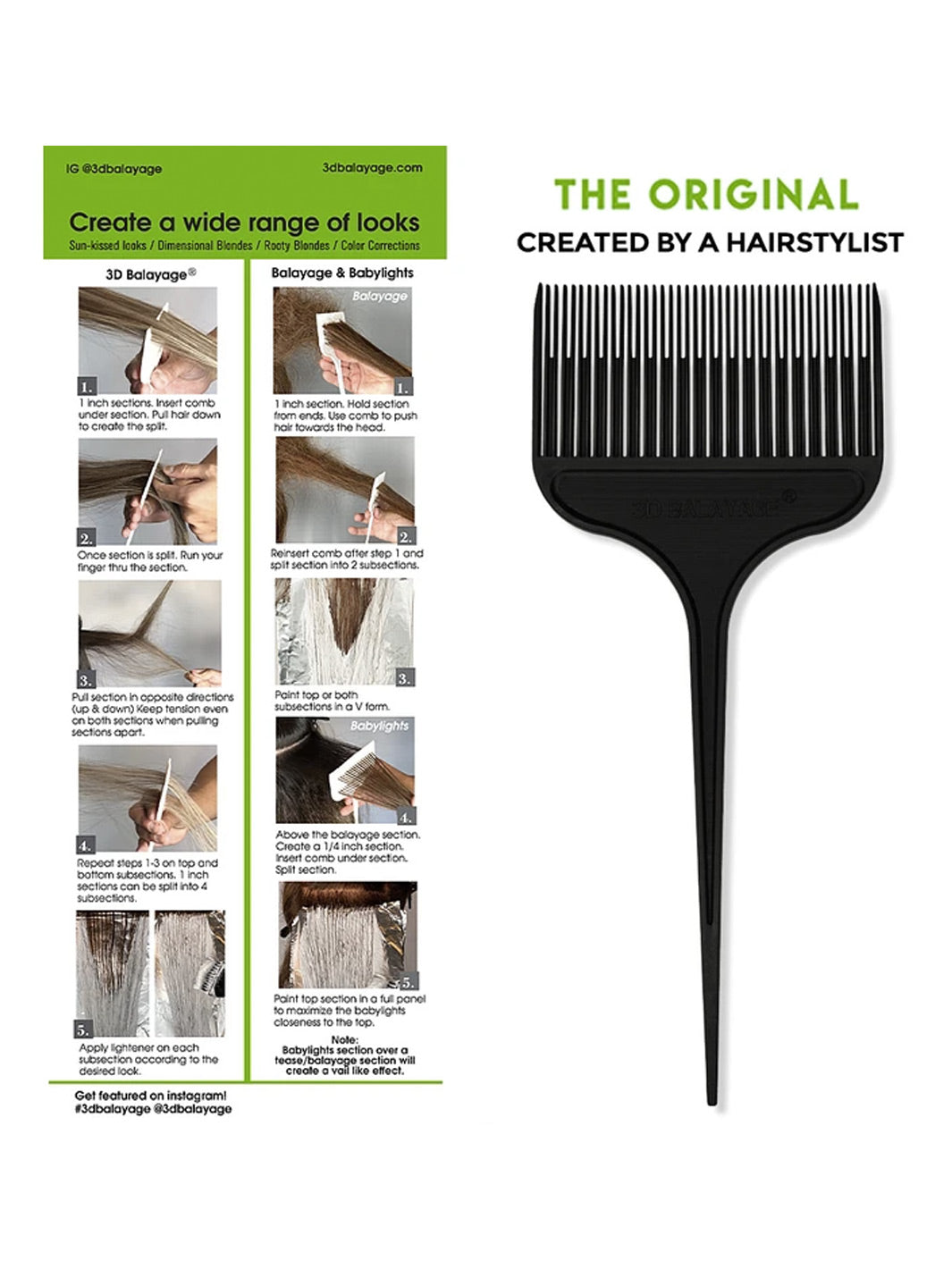 3D BALAYAGE - HAIR MICRO-WEAVING COMB