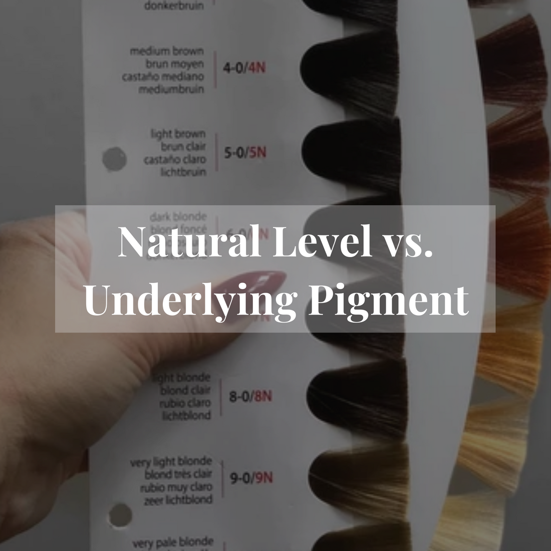 Natural Level vs..... Underlying Pigment